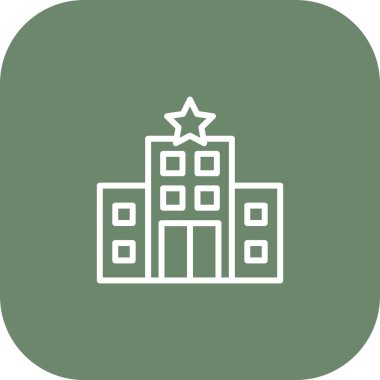 Bina simge vektör web ve mobil uygulaması tasarım, bina logo kavramı için izole üzerinde beyaz arka plan