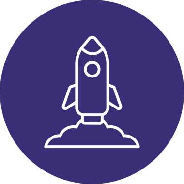 roket ikonu vektör illüstrasyonu