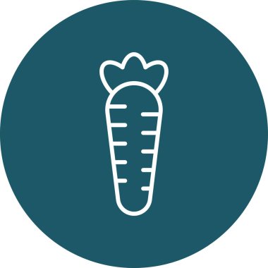 Havuç simgesi, vektör çizimi