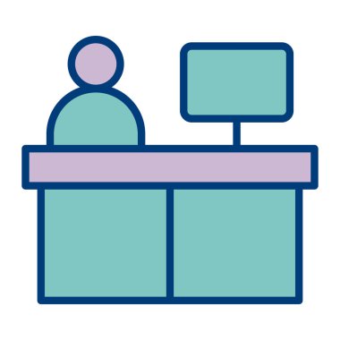 Masa. Web simgesi basit illüstrasyon