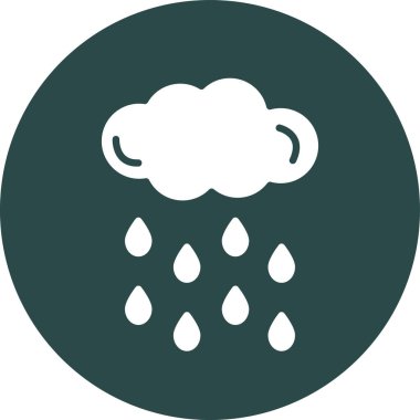 yağmur bulutu simgesi, vektör illüstrasyonu