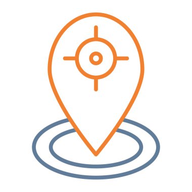 konum simgesi vektör illüstrasyonu