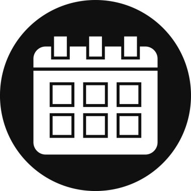 Takvim simgesi vektör illüstrasyonu