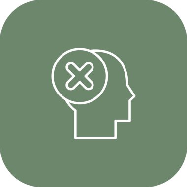 beyin ikonu vektör illüstrasyonu