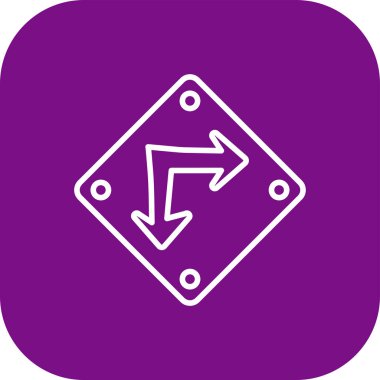 Modern b 'nin vektör illüstrasyonu yol simgesinden yoksun