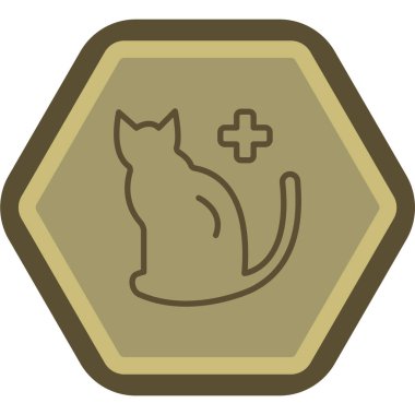 kedi simgesi vektör illüstrasyonu