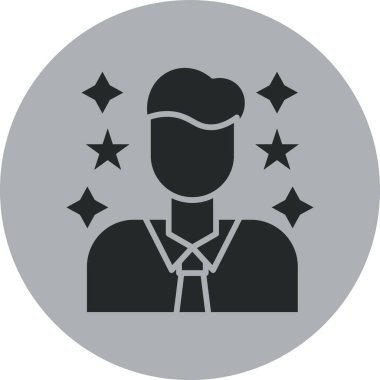 Yıldızlı bir adamın vektör çizimi