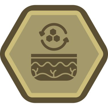 Bir bitki simgesinin vektör illüstrasyonu