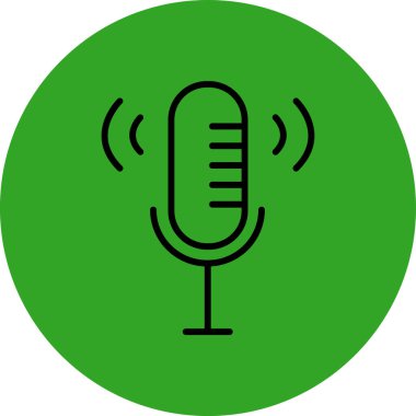 Mikrofon simgesinin vektör illüstrasyonu