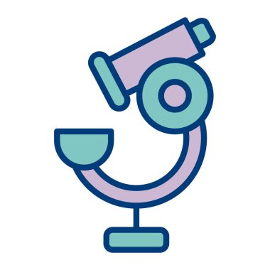 Bir kameranın mavi ve beyaz renginin vektör çizimi