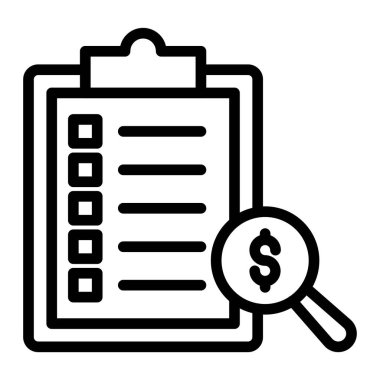 belge ve dolar simgesi, vektör illüstrasyonu