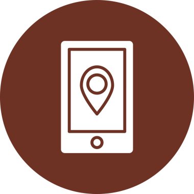 gps konum simgesi, vektör illüstrasyonu