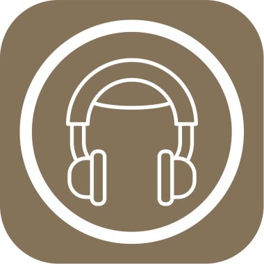 kulaklık vektör illüstrasyon simgesi