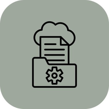 bulut hesaplama hizmetleri ikon vektör illüstrasyon tasarımı