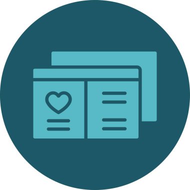 Bir kalp simgesinin vektör illüstrasyonu