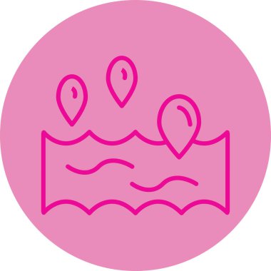 Yüzmek. Web simgesi basit illüstrasyon