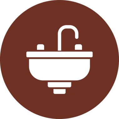 Duş düz vektör simgesi