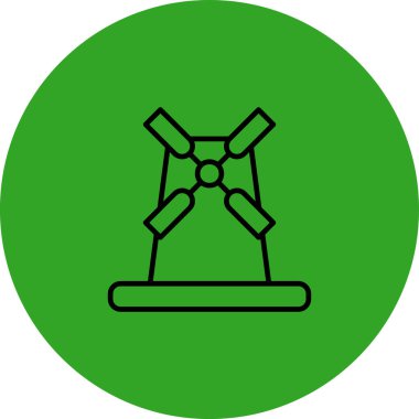 Bir salıncak simgesinin vektör illüstrasyonu