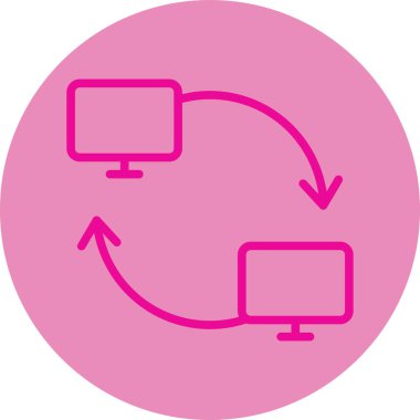 Bilgisayar. Web simgesi basit tasarım