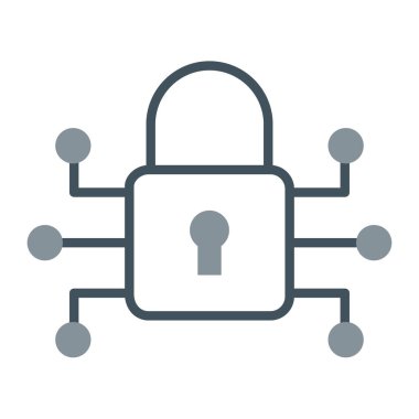 Güvenlik vektörü ince çizgi simgesi