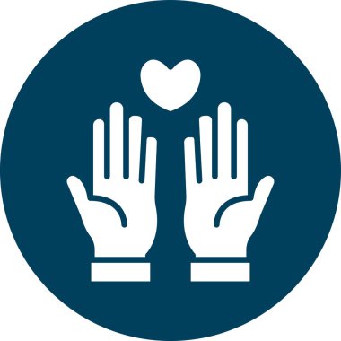 Kalp ikonu vektör illüstrasyonu