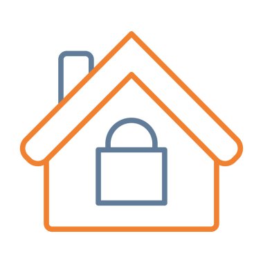 ev vektörü ince çizgi simgesi,