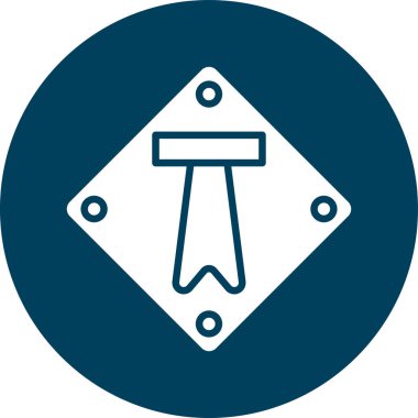 Yol işaretleri simgesinin vektör illüstrasyonu