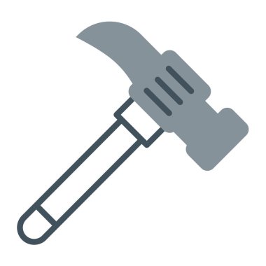 Tornavida vektör simgesi tasarımı illüstrasyonlu çekiç