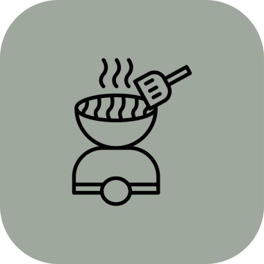 yemek ikonu, vektör illüstrasyonu