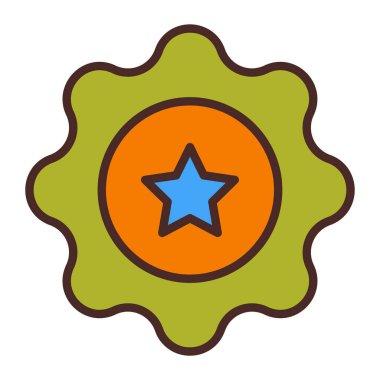 trend düz stil izole edilmiş arkaplan yıldız simgesi