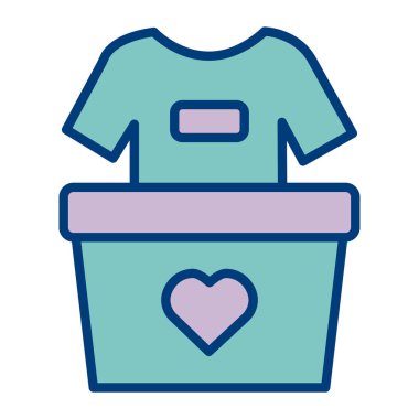 giysi ikonu vektörü. İnce çizgi işareti. izole edilmiş sınır sembolü çizimi