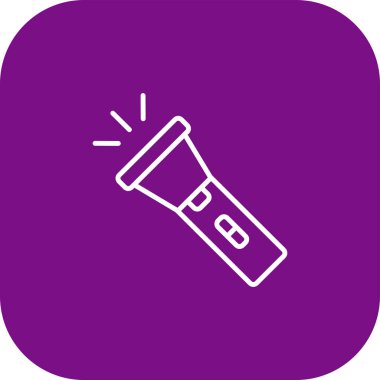 Benzersiz El feneri Satırı Vektörü Simgesi