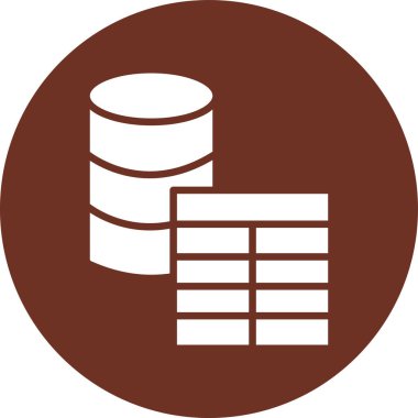 veritabanı vektör simgesi modern basit illüstrasyon