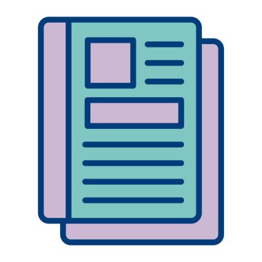 Kolayca değiştirebilen ya da düzenleyebilen gazete vektör simgesi