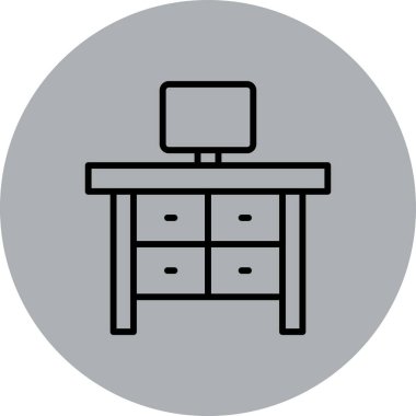 Masa simgesi, vektör illüstrasyonu