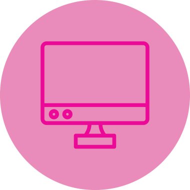 Monitör. Web simgesi basit illüstrasyon