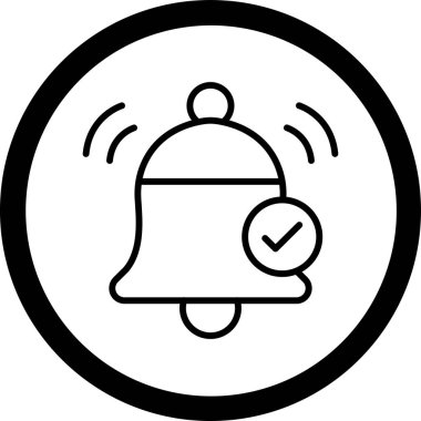 Alarm çanı simgesi, vektör çizimi