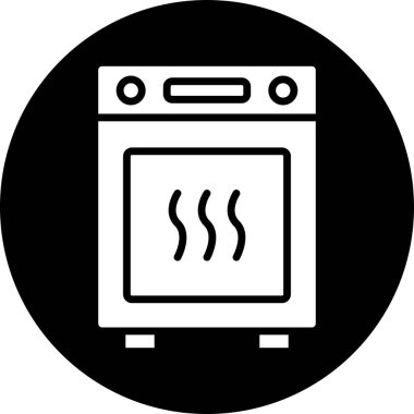 Gaz sobası simgesinin vektör illüstrasyonu