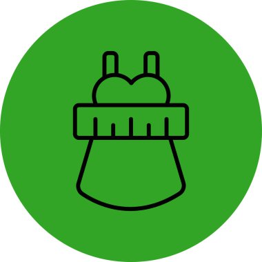 Yeşil çizgi tasarımının illüstrasyon vektör simgesi