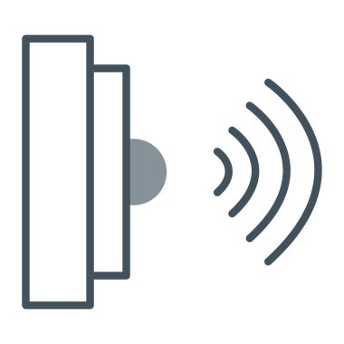 hoparlör vektör renk çizgisi simgesi