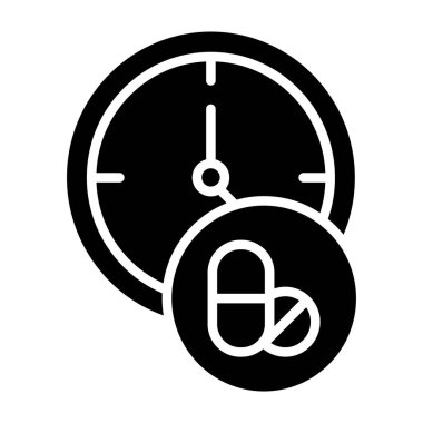 Saat simgesinin vektör illüstrasyonu