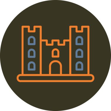 Kale simgesinin vektör illüstrasyonu