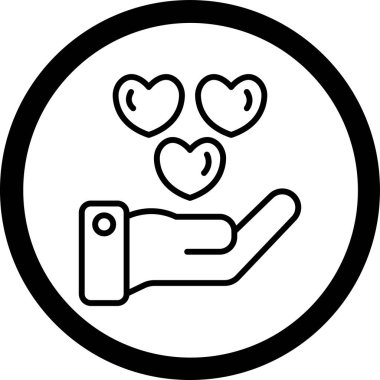 Bir kalp simgesinin vektör illüstrasyonu