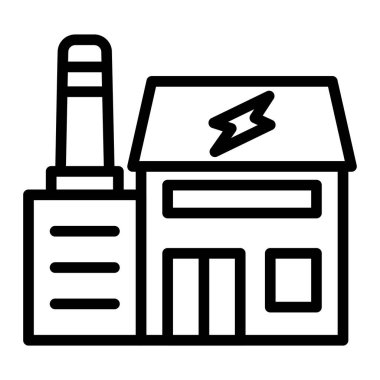 Güç istasyonu simgesi, anahat stili