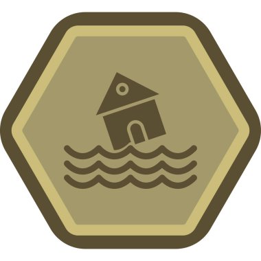 Moda tarzında izole edilmiş su damlası simgesi