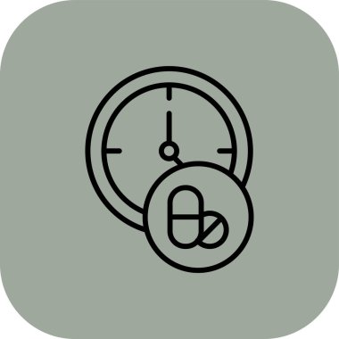 Saat simgesi, vektör illüstrasyonu