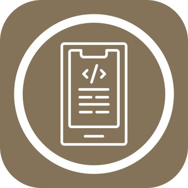 Simge vektör illüstrasyonu kodlanıyor