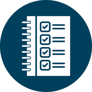 Kontrol listesi simgesi, vektör illüstrasyonu