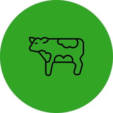 inek simgesi vektör illüstrasyonu