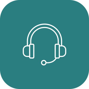 Kulaklık simgesi, vektör illüstrasyonu